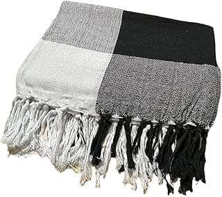 Manta Para Sofá 3 Lugares 2,40x1,80 (Xadrez Preto)