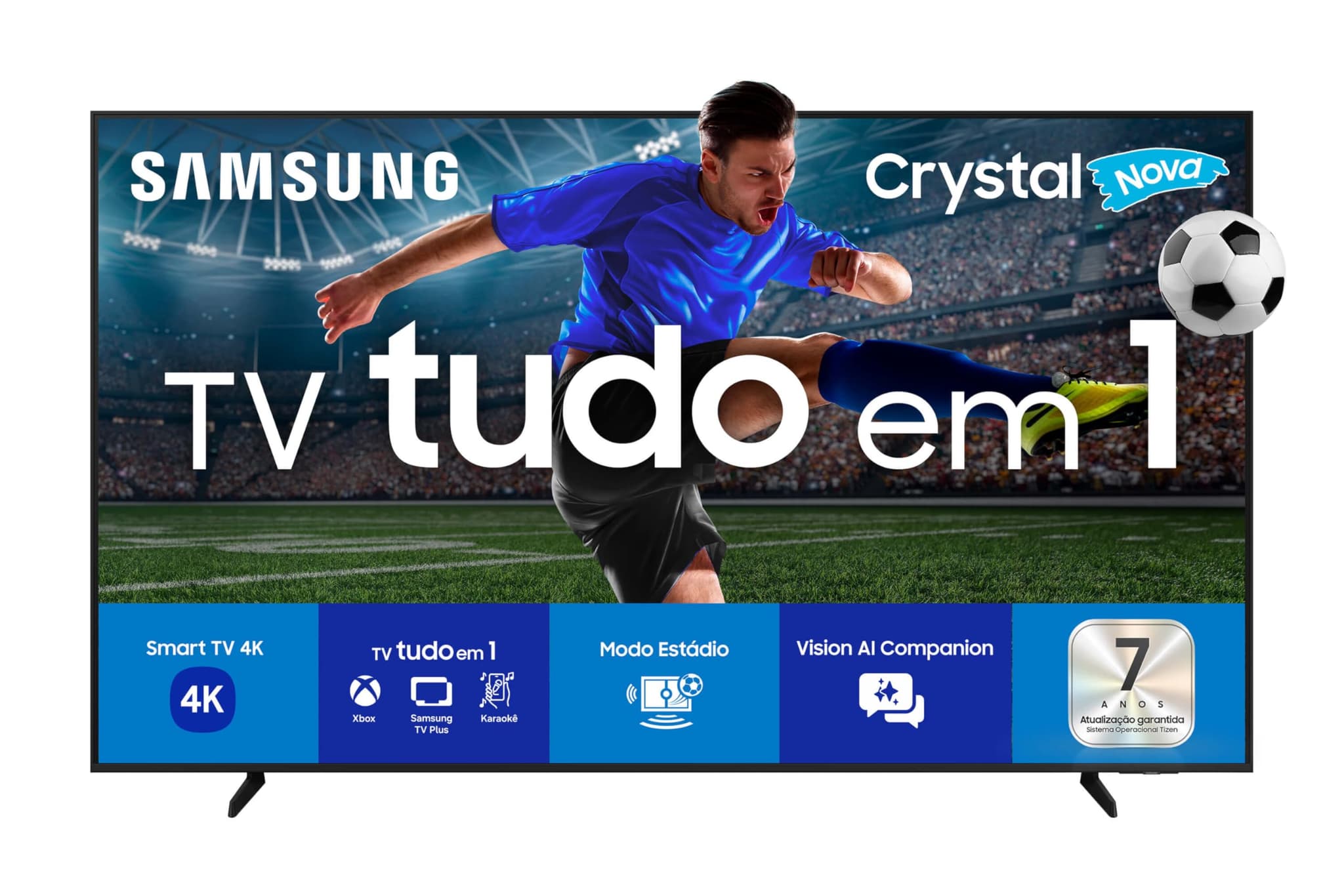 Smart TV Samsung Crystal UHD 4K U8100F 4K 55" Preto Bivolt