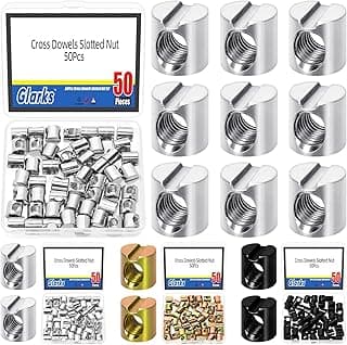Parafusos ranhurados M6 x 10 mm niquelados conjunto de 50 peças Glarks