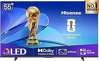 Smart TV UHD 4K QLED Hisense 55Q6QV HDR10+ Dolby Atmos Alexa 55 Polegadas Bivolt
