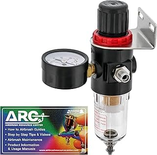 Regulador de pressão de aerógrafo Master Airbrush com medidor e armadilha de umidade