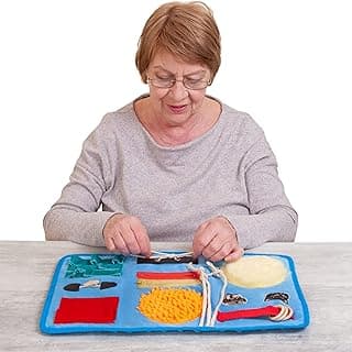 Cobertor Fidget para Demência | Atividades de Demência Calmante e Confortável para Idosos | Produtos de Demência para Idosos | Cobertor Sensorial | Ajuda com Alzheimer, Demência, Asperger, Autismo, Ansiedade