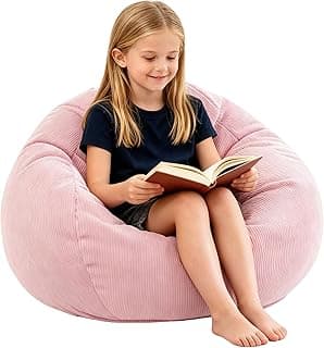 LPMOERA Puff Cadeira de espuma viscoelástica para crianças/adolescentes com enchimento redondo para crianças e adolescentes poltrona para sala de estar, quarto, faculdade, dormitório, cadeira de