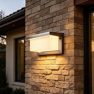 Luminária de parede externa LED 18W IP65 6000K, alumínio e acrílico, iluminação branca, iluminação de parede de jardim