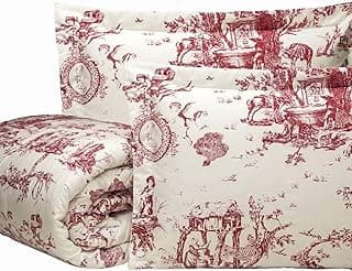 Edredom King Vermelho e Branco com Estampa Porcelana