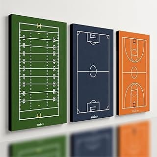 Kit 3 Quadros Decorativos Esportes Futebol Basquete Americano 28x20cm
