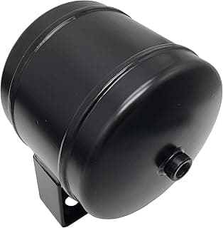 Tanque de ar preto de 0,5 galões com portas NPT de 0,5 polegadas