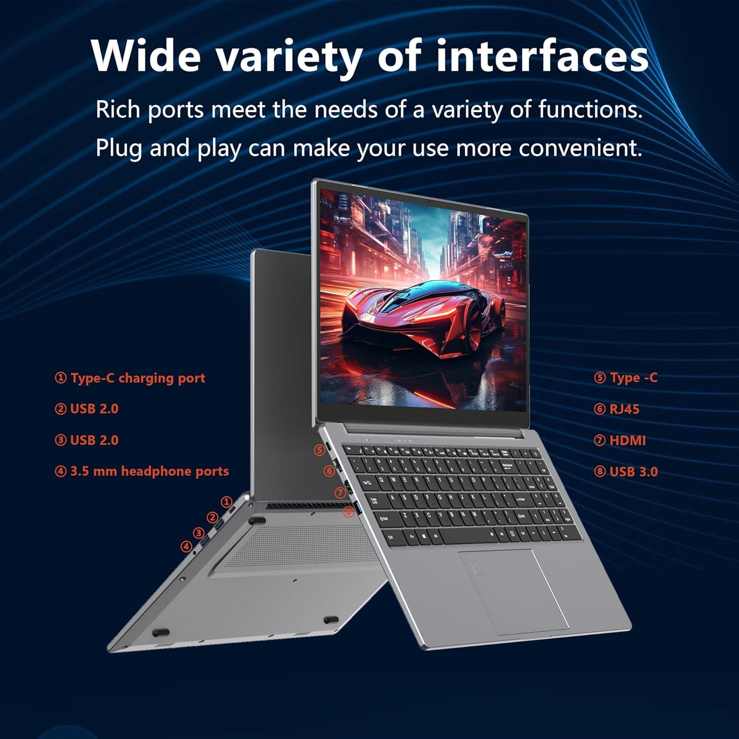 All-Metal 15.6 inch 2.5K Screen Laptop Core i7-1195G7(up to 4.8GHz) MX450 Notebook Computer 32GB RAM 512GB NVME SSD HDMI/Type-C/DP(Full Function)/RJ45 (32+512GB SSD)