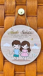 Porta maternidade Mdf irmãos menino e menina