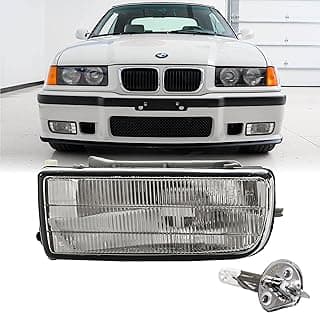 Farol de neblina DEPO E36 – Conjunto de farol de neblina dianteiro de reposição compatível com BMW E36 Série 3 1992-1999 cupê 2D/conversível/hatchback/4D Sedan incluindo M3 (lado esquerdo do