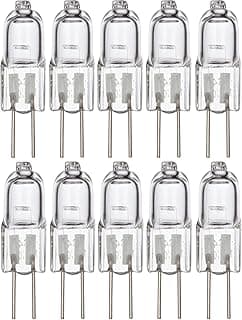 Simba Lighting Lâmpada Halógena G4 T3 De 10 Watts E 120 Lm, Bipino (Pacote Com 10), 12 Volts Ca Ou Cc Para Luzes Destaque, Luminária Mesa Armários, Lustres, Iluminação Trilho, W, V, 2 Pinos, Jc, Bra
