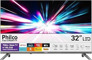 Smart TV Philco 32 polegadas LED FastSMARTY com Roku TV, Dolby Áudio, HDR10