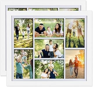 Pacote com dois porta-retratos brancos de 10 x 15 cm para fotos de família