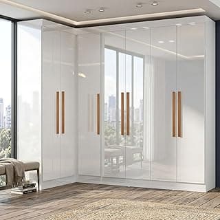 Guarda-roupa de Canto Modulado 7 Portas Paris Branco