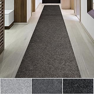 Tapete de área cinza escuro estilo Berber Loop antiderrapante