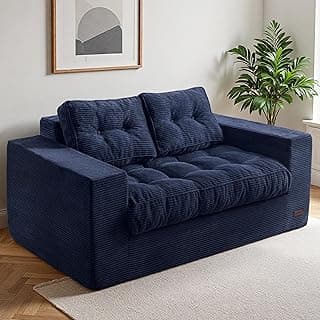 Sofá Loveseat MAXYOYO azul marinho com design de nuvem