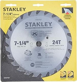 STANLEY Lâmina de Serra Circular 7.1/4 Pol. (185mm) com 24 Dentes STA7737