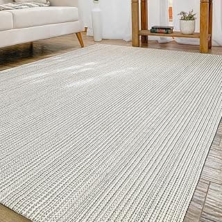 Tapete Rústico Algodão Cru 2,00m x 1,40 Sala Quarto Lavável na Máquina Antiderrapante Artesanal de Tear