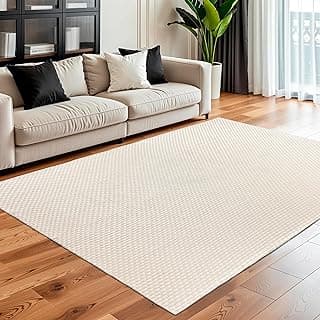 Tapete grande 2,00m x 3,00m antiderrapante emborrachado 100% algodão quadriculado para sala e quarto