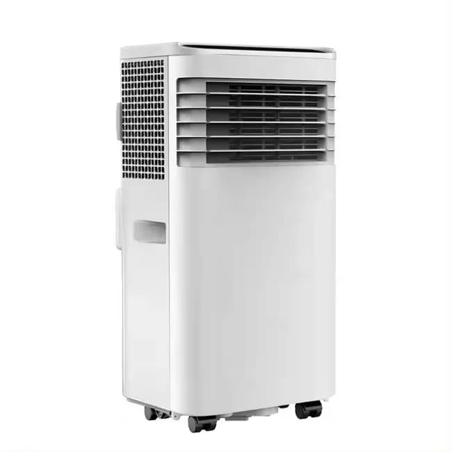 Ar condicionado móvel branco portátil com rodas