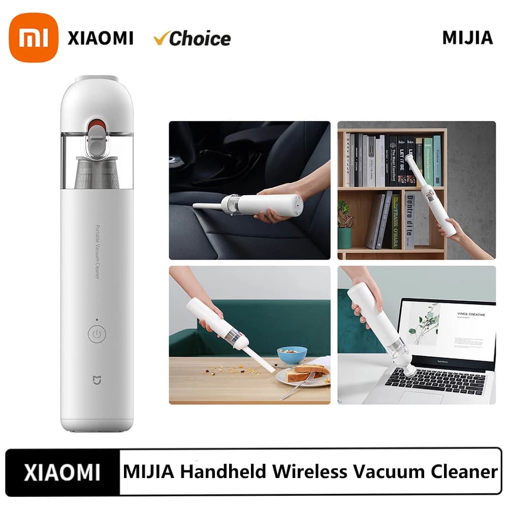 Aspirador de Pó Portátil Xiaomi 13000Pa, 2 Velocidades, Sem Fio, Multifuncional com Bico de Filtragem Dupla