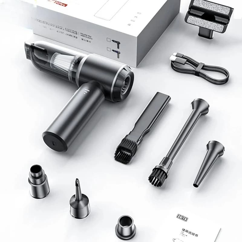 Aspirador de carro sem fio com forte sucção, aspirador portátil de mão, máquina de limpeza e soprador de poeira para casa