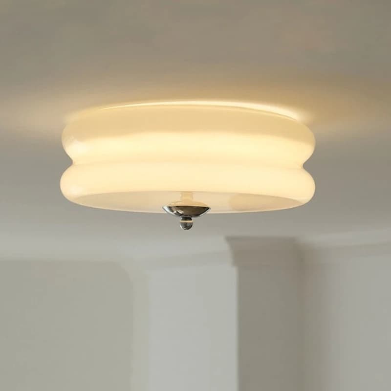 Luminárias de Teto de Vidro Branco Leitoso, Luminárias de Vidro em Forma de Ovo, Estilo Minimalista Nórdico, Luzes de Teto para Sala de Estar, Corredor e Quarto