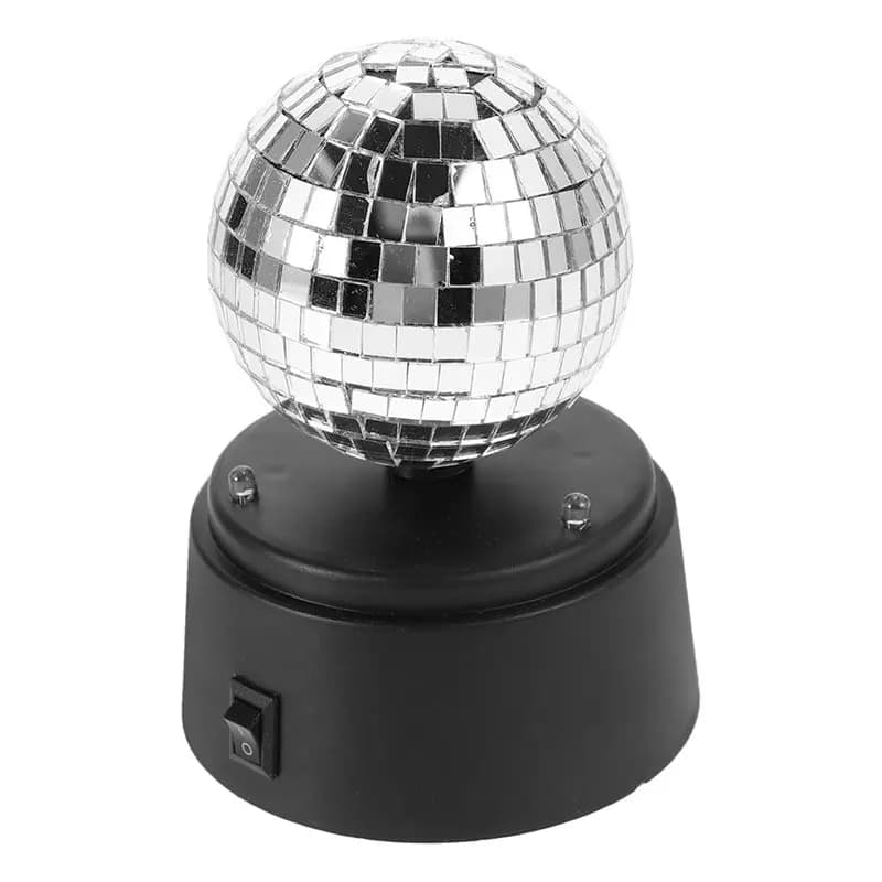 FAST-Para Restaurante e Bar, Luminária de Mesa LED para Uso Externo e em Palcos, Bola Espelhada Rotativa, Alimentada por Bateria