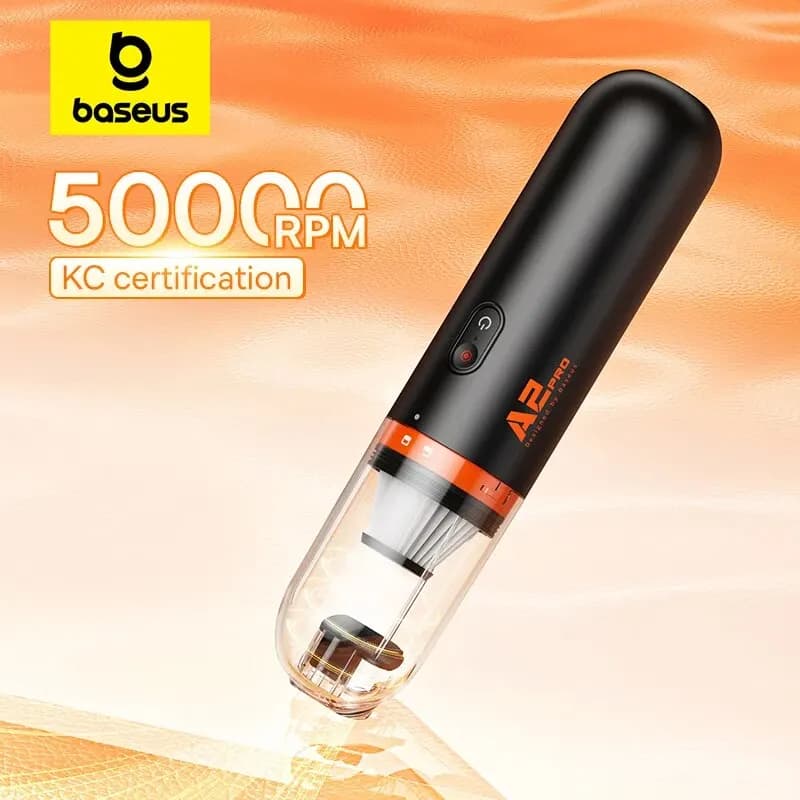 Aspirador de pó portátil Baseus 5000 RPM com certificação KC