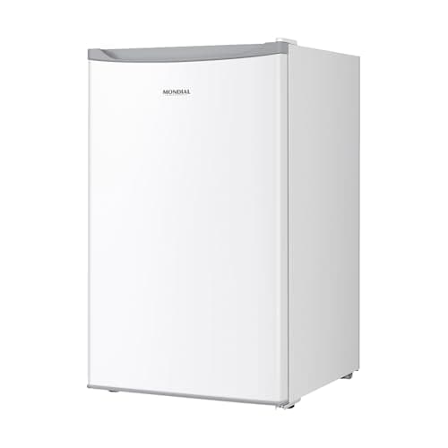 Geladeira compacta Mondial Frigobar 120L 110V branca com porta e logo preto