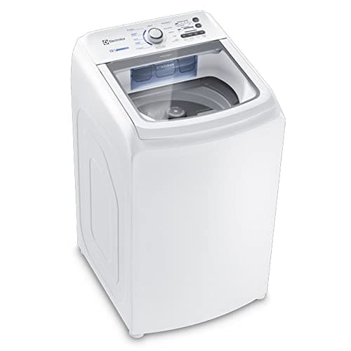 Máquina de lavar Electrolux 13kg branca com cesto inox, vista frontal