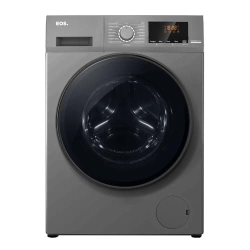 Lava e seca frontal EOS 10,1kg cinza e preto, com display digital, fundo branco