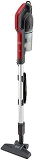 Aspirador de pó vertical 2 em 1 BLACK+DECKER, vermelho e preto, contra fundo branco