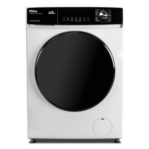 Lava e seca Philco 11kg branca com 16 programas de lavagem, ângulo frontal