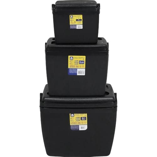 Combo de caixas térmicas pretas 36L, 19L, 6L - Bel