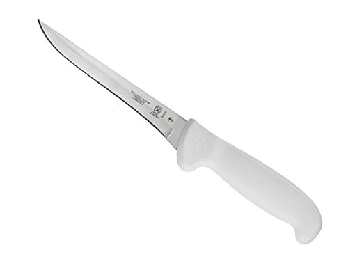 Faca de desossa branca Mercer Culinary Ultimate White de 15 cm com cabo de polipropileno