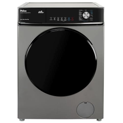 Lava e Seca Philco PLS11C Inverter 11kg 16 Programas 220V cinza e preta