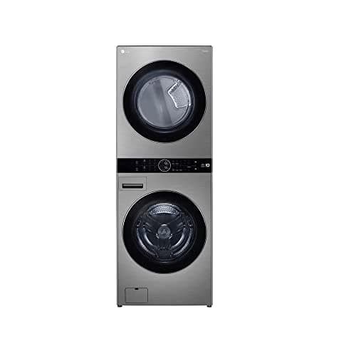 Lava e Seca Smart LG WashTower 17kg Aço Escovado com Inteligência Artificial AIDD WK17VS6A - 220V