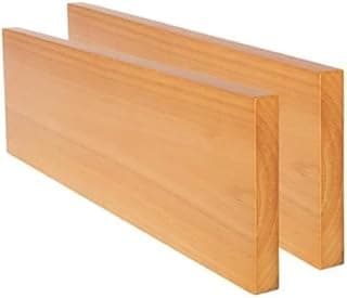 Prateleira Flutuante de Madeira Maciça com Suporte Invisível – 50 a 80 cm – Cores Mel Preto ou Verniz Incolor – Para Sala Quarto e Cozinha (Verniz Incolor, 60cm, 2)