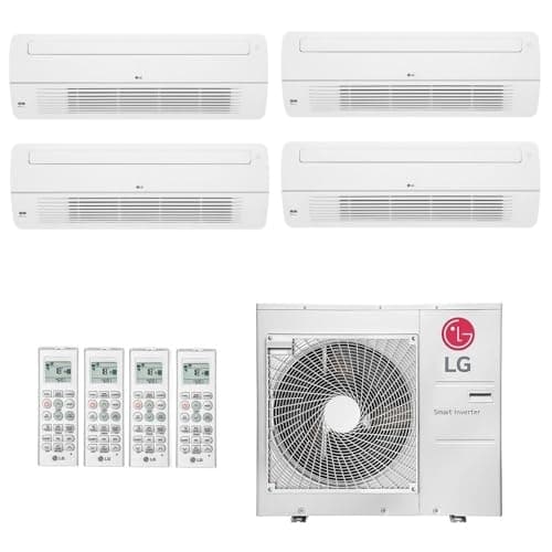 Ar-condicionado multi split inverter LG 30.000 BTUs com unidades evaporadoras e externa brancas