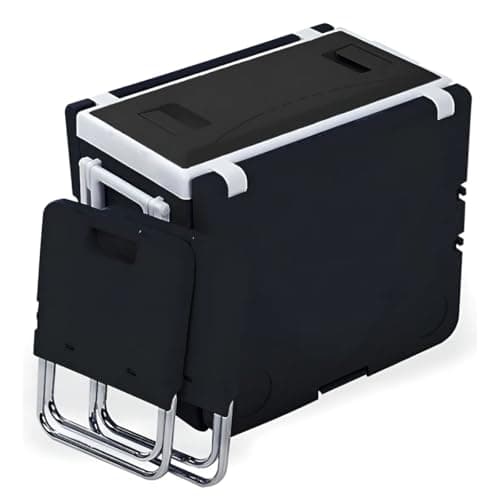 Caixa Térmica 3 Em 1 Mesa Cadeira Rodas Cooler 32l Com Alça Cor Preto