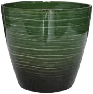 Vaso Para Plantas Grande Decorativo Sala Jardim Alto Brilho (Liso/Verde-Musgo), Vasos para Plantas Decorativo Luxo Efeito Marmorizado, Ideal para Ambientes Internos e Externos.