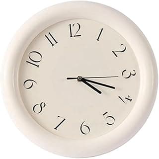Relógio de parede silencioso moderno criativo rústico decorativo relógio pequeno para sala de jantar escritório maquiagem decoração do banheiro (BRANCO)