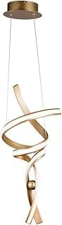 Pendente Fluire Bella Iluminação Fluire Dourado 28 Cm X 74 Cm