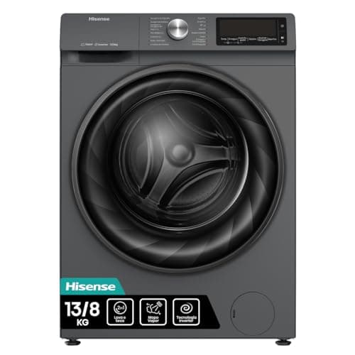 Hisense Lava e Seca 13kg Lavagem/8kg Secagem, Steam, 13 Programas, Motor Inverter, Painel Touch, Titanium WD13X - 220V