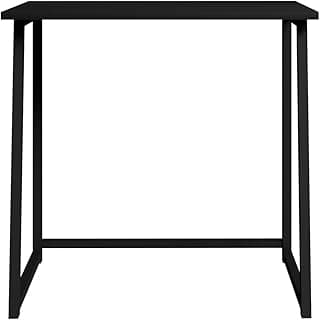 Escrivaninha Dobrável Fit Compacta para Home Office e Estudos (Preto/Preto)