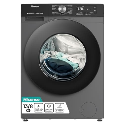 Hisense Lava e Seca 13kg/8kg Wi-Fi Steam 13 Programas Motor Inverter Painel Touch