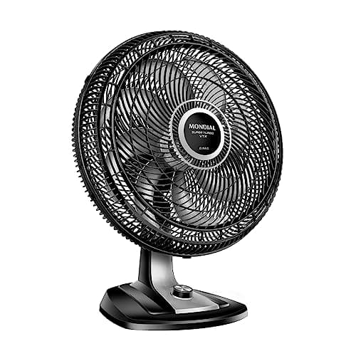 MONDIAL Ventilador 50cm Super Turbo 8 Pás, Preto/Prata, 150W, 110V - VTX-50-8P