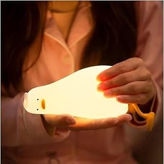 Abajur Infantil de Silicone Pato Luminária de Mesa Com Sensor De Toque Apoio Celular