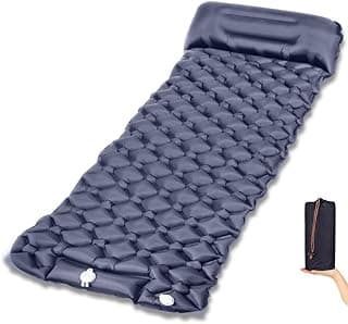 Colchão Inflável Solteiro 190×60×5 cm, Colchonete Portátil para Camping e Aventuras